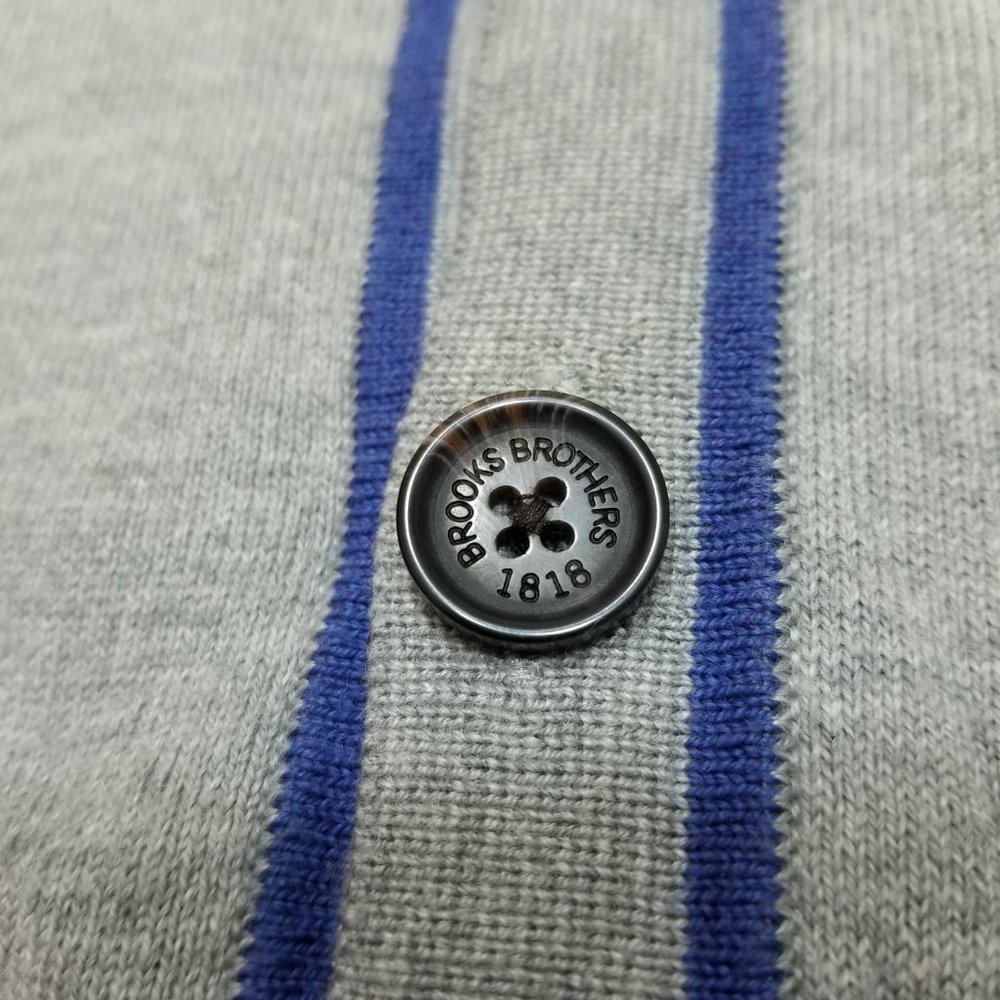 Brooks Brothers Cardigan Sweater - Gray - Cotton - - Picture 8 of 9